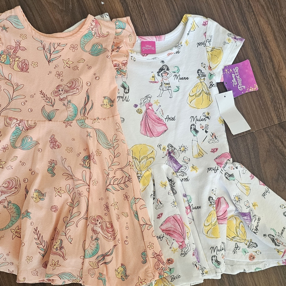 Disney Princess Kids Dress Set - Pink and White